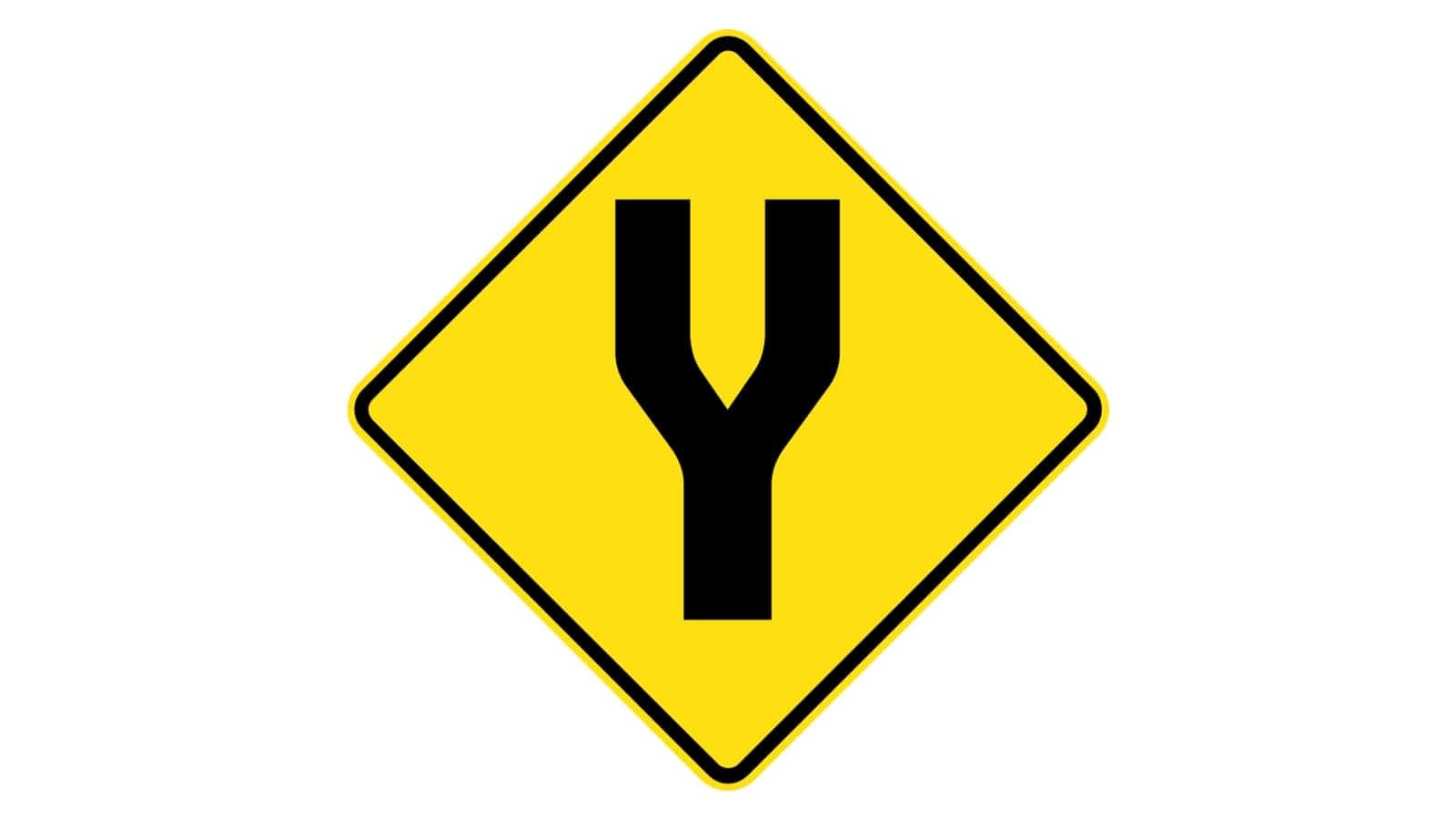 Divided Road Sign