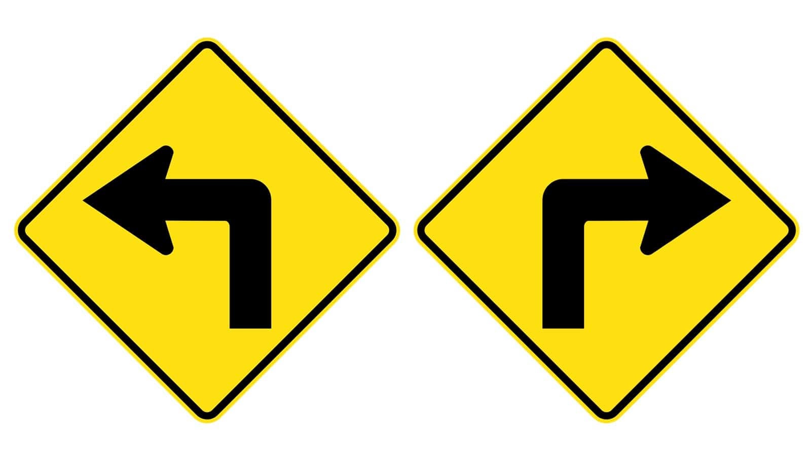 Sharp Left or Right Turn Sign