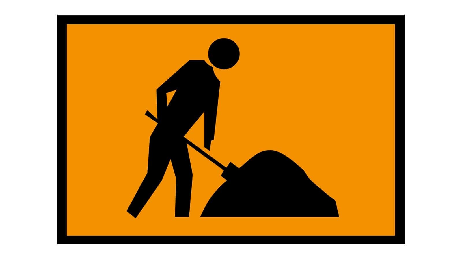 Workers Ahead Road Sign